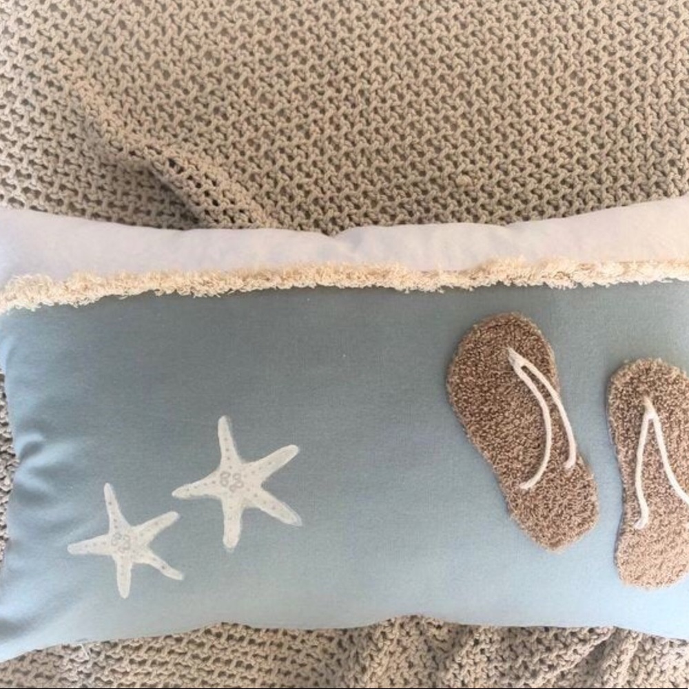 Decorative Coastal Pillow case cover  x 20 x 12”